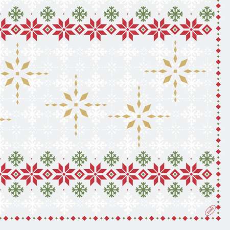 SERVIETTE DE NOEL 4 PLIS TRADITION 40X40CM X300