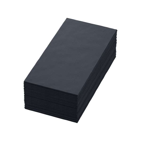 Image de SERVIETTE BIO-DUNISOFT NOIRE PLIAGE EN 8 40X40CM X360