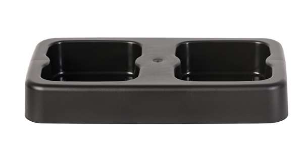 Image de BASE PLASTIQUE 2 POSTES POUBELLE RECTANGULAIRE FIT 20L