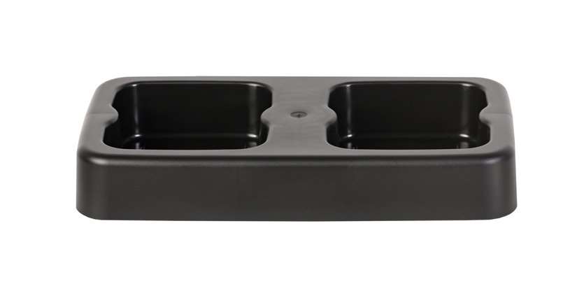 Image de BASE PLASTIQUE 2 POSTES POUBELLE RECTANGULAIRE FIT 50L