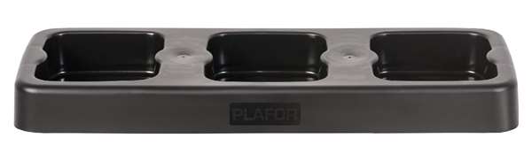 Image de BASE PLASTIQUE 3 POSTES POUBELLE RECTANGULAIRE FIT 20L