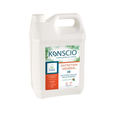 KONSCIO 08 - NETTOYANT SOLS SURFACES PARF BOISÉE ECOLABEL 5L