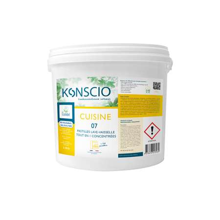 KONSCIO 07-PASTILLES LAVE VAISSELLE TOUT EN 1 ECOLABEL X150