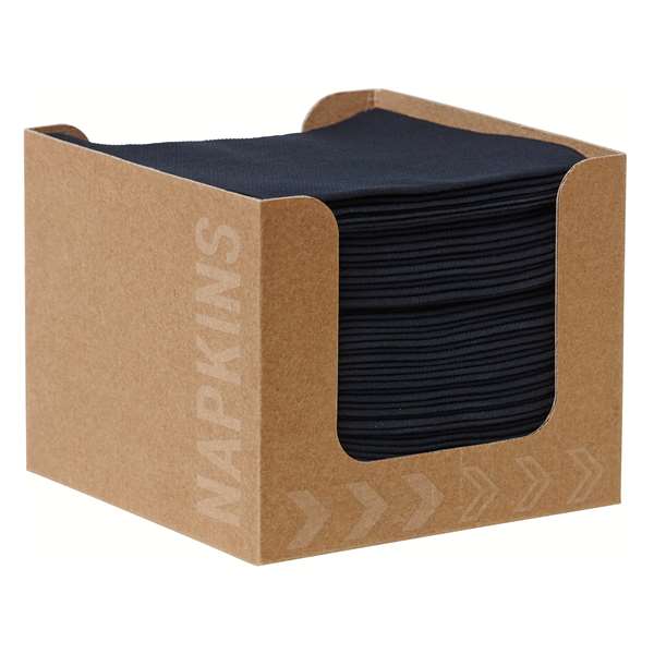 Image de DISTRIBUTEUR + SERVIETTE BIO-DUNISOFT NOIRE 20X20CM 50PCX24