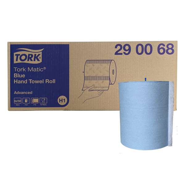 Image de TORK MATIC ESSUIE-MAINS DOUX ADVANCED BLEU H1 150MX6RLX