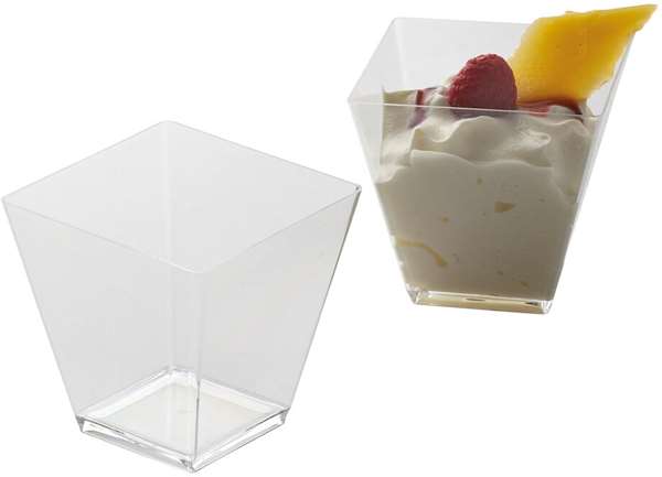 Image de VERRINE TRANSPARENTE MINI QUADRA  5CL X500