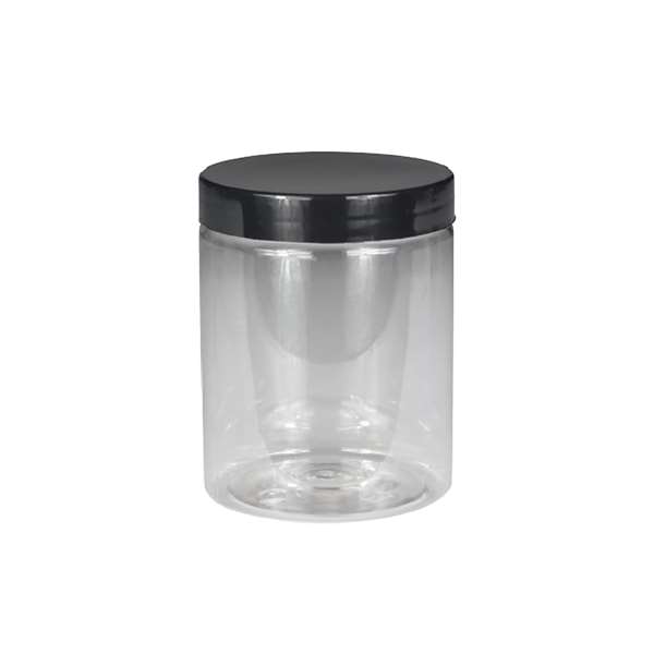Image de POT PET A VIS + COUVERCLE NOIR 300ML X234