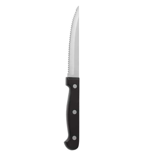 Image de COUTEAU A STEAK FIN NOIR LONG.212MM