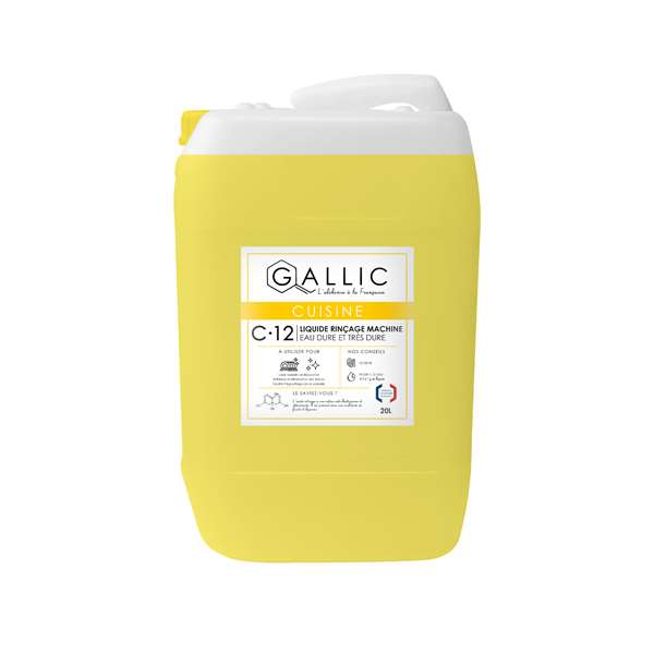 Image de GALLIC C12 - LIQUIDE RINCAGE MACHINE - EAU DURE/TRES DUR 20L