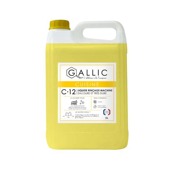 Image de GALLIC C12 - LIQUIDE RINCAGE MACHINE - EAU DURE/TRES DURE 5L