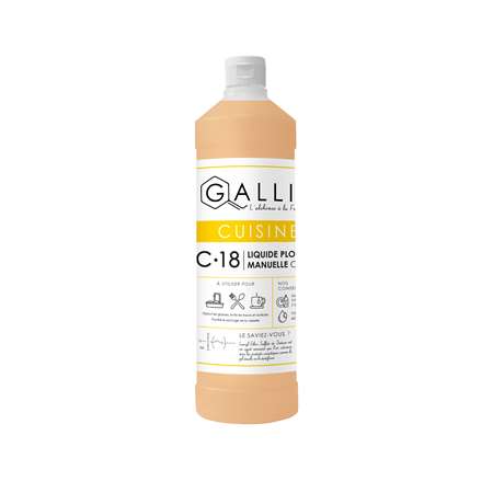 GALLIC C18 - LIQUIDE PLONGE MANUELLE CITRON 1L