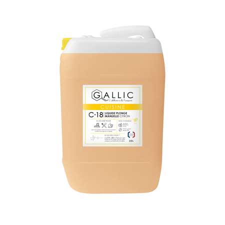 GALLIC C18 - LIQUIDE PLONGE MANUELLE CITRON 20L