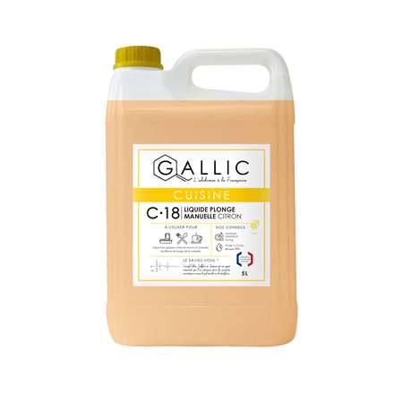 GALLIC C18 - LIQUIDE PLONGE MANUELLE CITRON 5L