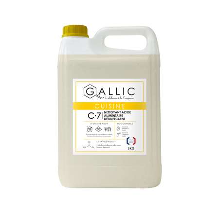 GALLIC C7 - NETT. ACIDE ALIMENTAIRE DESINFECTANT 5KG