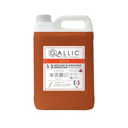 GALLIC S3-NETTOYANT 3D SURODORANT FRUITS ROUGES 5L