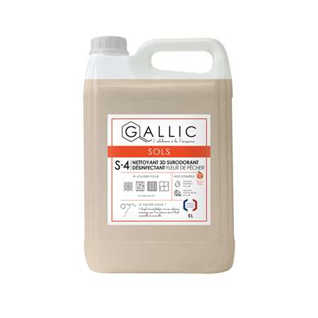 GALLIC S4 - NETTOYANT 3D SURODORANT FLEUR DE PECHER 5L