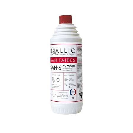 GALLIC SAN6 - WC MOUSSE DÉSINFECTANT BACTERICIDE 1L