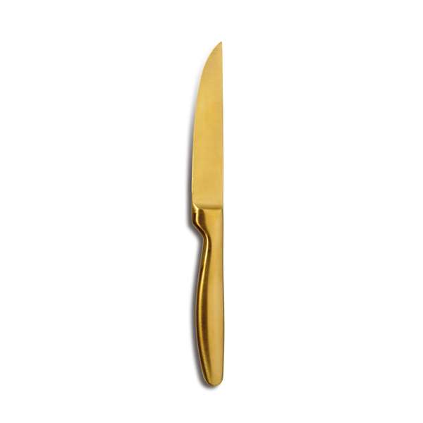 Image de COUTEAU A STEAK K6 BOJ SATIN GOLD LONG.221MM