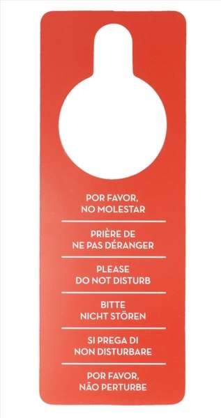 PANNEAU 'NE PAS DERANGER' ROUGE (FTS80X280MM) X100