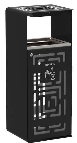 Image de CORBEILLE A POSER/FIXER ARTRI -110L-GRIS MANGANE/TRI DECHETS