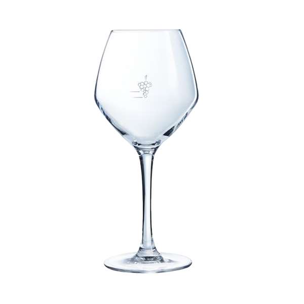 Image de VERRE A VIN JAUGE GRAPPE VINS JEUNES 35CL