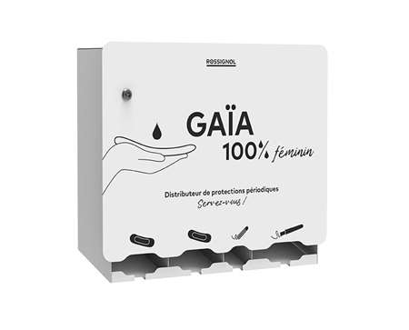 DISTRIBUTEUR PROTECTIONS PERIODIQUES - 4 COMP - GAIA - BLANC