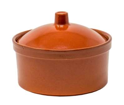 Image de COCOTTE EN FAIENCE AVEC COUVERCLE(DIAM.120MM H.60MM)350MLX20