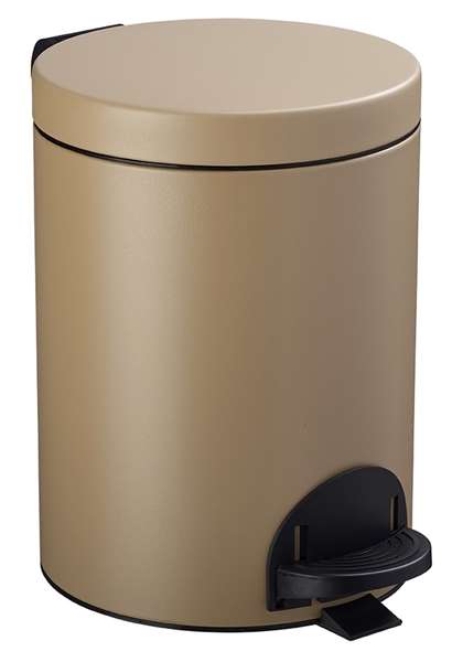 Image de POUBELLE A PEDALE SANELIA - 5L - BEIGE GRIS 1019 MAT TEXTURE