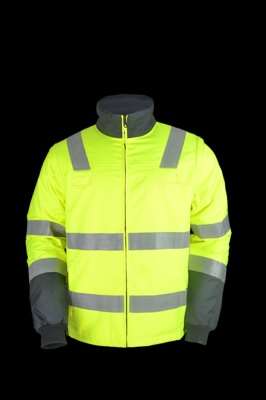 Image de BLOUSON CLUSAZ HAUTE VISIBILITE JAUNE FLUO/MARINE TAILLE L