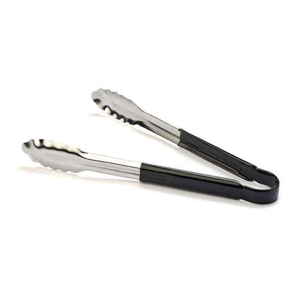 Image de PINCE A BUFFET INOX MANCHE PVC NOIR LONG.300MM