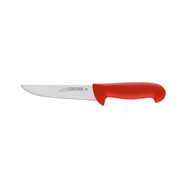 Image de COUTEAU DE BOUCHER ROUGE LONG.160MM