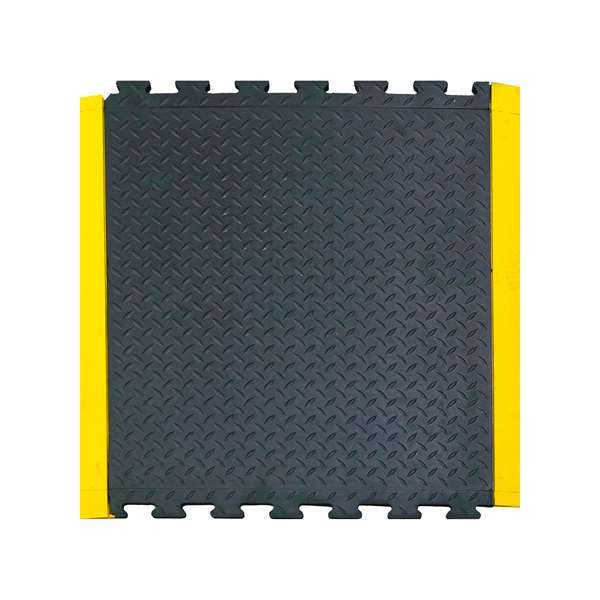Image de TAPIS ANTIFATIGUE CONNECTABLE 2 COTE NOIR/JAUNE 79X71CM