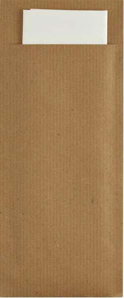 Image de POCHETTE KRAFT BRUN 8.5X20CM SDT OUATE 2PLIS BLANC X500