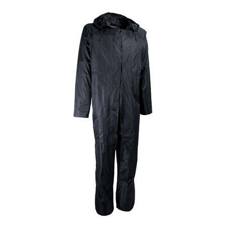 Image de COMBINAISON DE PLUIE AVEC CAPUCHE BLEU MARINE T.L