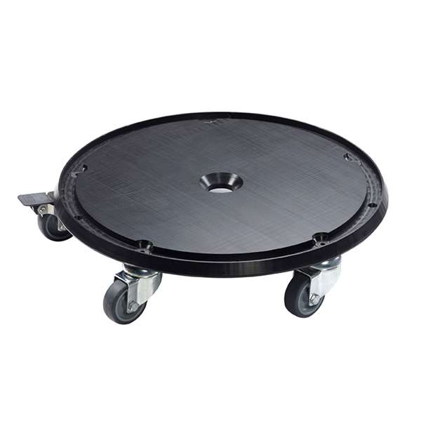 Image de SOCLE A 5 ROULETTES BAZI AVEC FREIN - 50L/70L/95L - NOIR