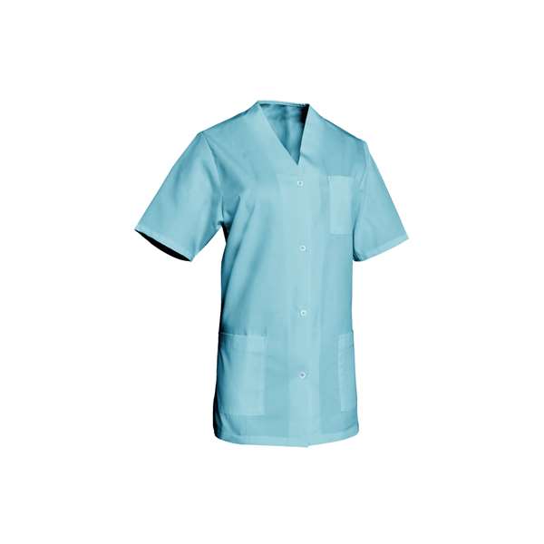 Image de TUNIQUE VIVIANE MC POLY/COT UNI 195GRS BLEU PACIFIC T.4