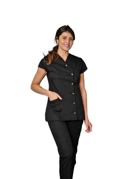 Image de TUNIQUE SALOME MANCHES COURTES NOIR TAILLE 3