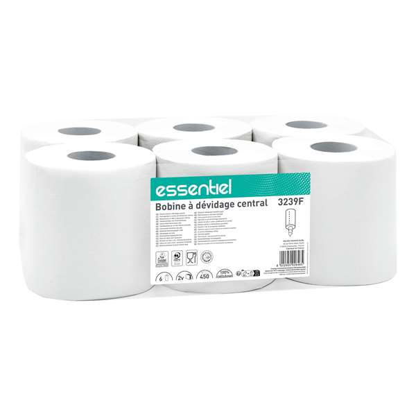 Image de BOBINE DEVIDAGE CENTRAL BLANC ESSENTIEL ECO 450FTSX6RLX