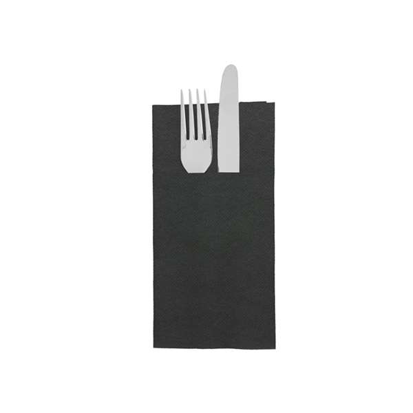 Image de SERVIETTE KANGOUROU DOUBLE POINT NOIRE 39X40CM X1400