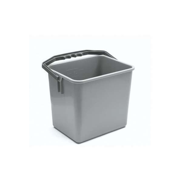 Image de SEAU 6L GRIS ANSE GRISE