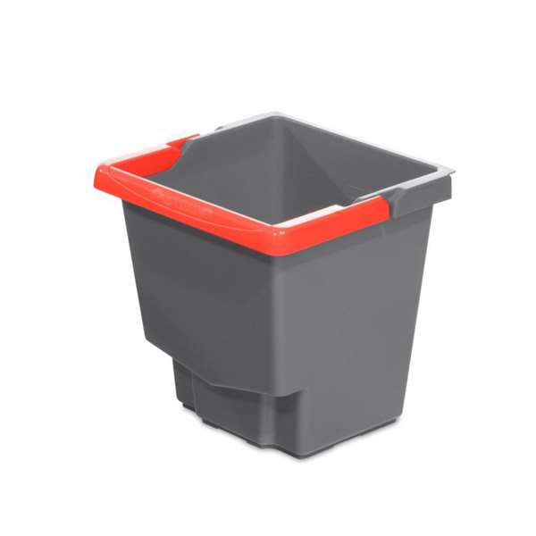 Image de SEAU IDEA 15L GRIS ANSE ROUGE