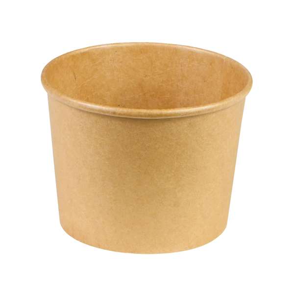 Image de POT A SOUPE CARTON BRUN (DIAM.91,1MM H.59,9MM) 237ML X25