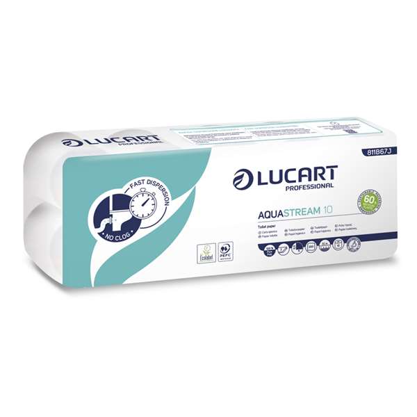 Image de PAPIER HYGIENIQUE BLANC AQUASTREAM 200FTSX120RLX