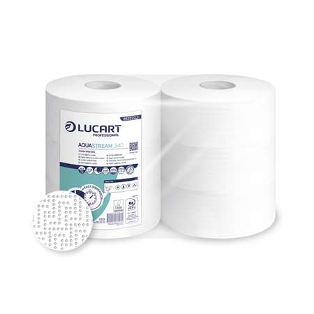 PAPIER HYGIENIQUE BLANC AQUASTREAM JUMBO 340MX6RLX