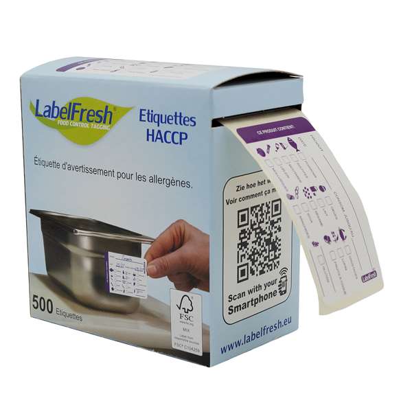 Image de ETIQUETTES LABELFRESH ALLERGENES (FTS70X45MM) X500
