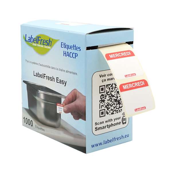 Image de ETIQUETTES LABELFRESH EASY MERCREDI (FTS30X25MM) X1000