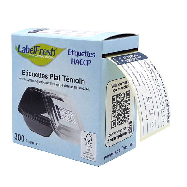 Image de ETIQUETTES LABELFRESH PLAT TEMOIN (FTS70X45MM) X300
