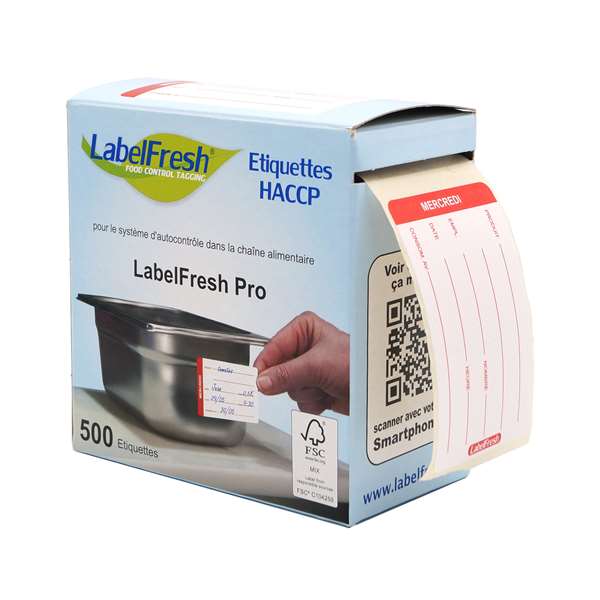 Image de ETIQUETTES LABELFRESH PRO MERCREDI (FTS70X45MM) X500