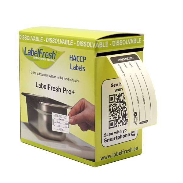 Image de ETIQUETTES LABELFRESH SOLUBLE PRO DIMANCHE (FTS60X30MM) X250