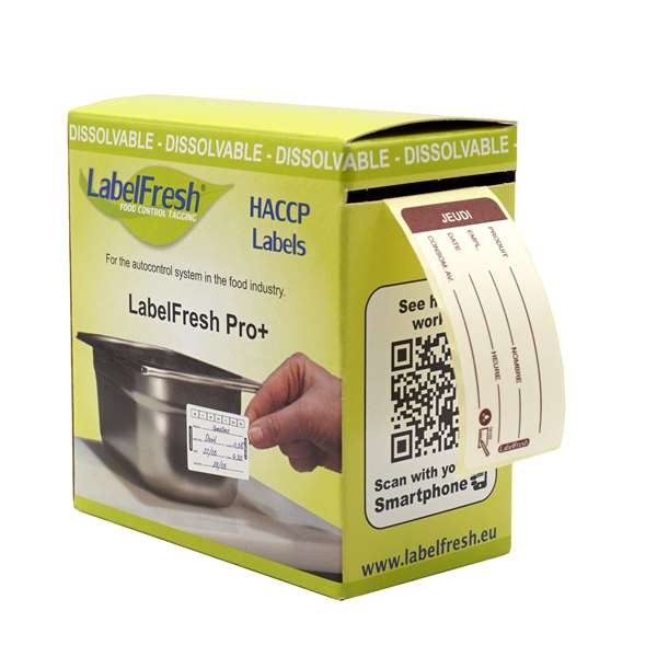 Image de ETIQUETTES LABELFRESH SOLUBLE PRO JEUDI (FTS60X30MM) X250